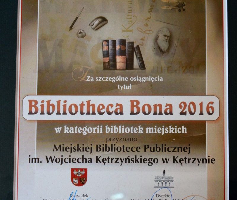 TYTUŁ BIBLIOTHECA BONA DLA MBP W KĘTRZYNIE