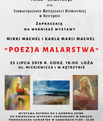 Zaproszenie na wernisaż wystawy „Poezja malarstwa”