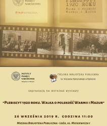 Plebiscyt 1920 r. Walka o polskość Warmii i Mazur