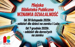 Miejska Biblioteka Publiczna wznawia działalność