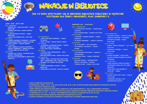 Wakacje w bibliotece Plakat