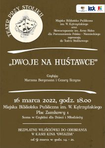 Plakat Teatr przy stoliku