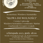 Słowa do wolności - plakat